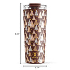 24 oz Insulated Travel Coffee Mug (Cocoa Geometry / 24 Ounces)