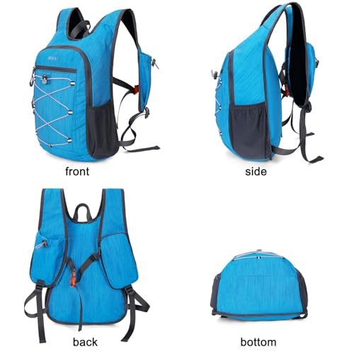 20L Hiking Backpack Lightweight Packable Hiking Daypack Small Travel Outdoor Foldable Shoulder Bag Blue (Blue 1)