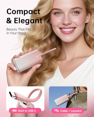 Sparkly 10000mAh Portable Charger (ShinyPink 22.5W)