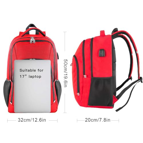 Laptop Backpack for Men (Large / Red)