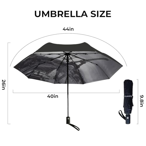 Compact Travel Umbrella (Eiffel Tower (Auto) / 44 inches)