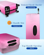 Luggage Cover for Suitcase Tsa Approved Protector (Extra Small (18-20 inches) / Pink Gradient)