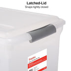Store & Slide Plastic File Box (Clear)