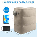 1 Pack Inflatable Travel Foot Pillow (1pack Grey)