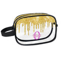 Personalized Clear Makeup Bag with Name (Yellow)