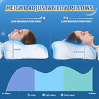 Cervical Neck Pillows with Memory Foam (1 Pack White / Standard)