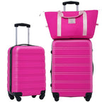 Luggage sets of 2 Piece (Luggage Set With Bags / Pink-1(20+24+bag))