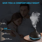 550ml Oil Diffuser with 30x5ml Aromatherapy Grade Essential Oils (Deep Color-30)