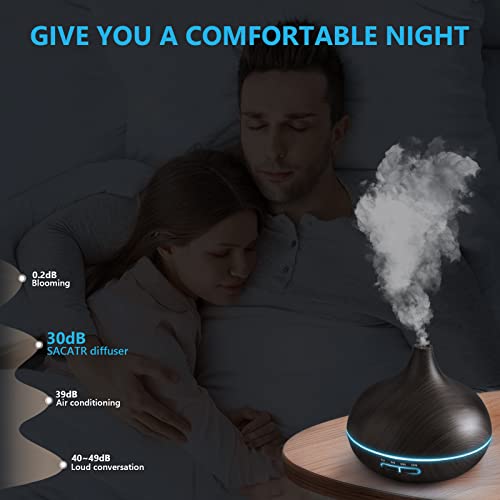 550ml Oil Diffuser with 30x5ml Aromatherapy Grade Essential Oils (Deep Color-30)