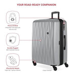 7272 Energie Hardside Expandable Luggage with Spinner Wheels (3-Piece Set (19/24/27) / Silver)