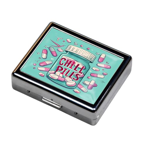 Cute and Portable Metal Pill Organizer (Chill Pills Fun)
