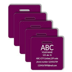 5Pack) Custom Personalized Luggage Tags-Customized Unique tag for Suitcase Backpack Travel,Bags (Purple-A) (Purple-a)