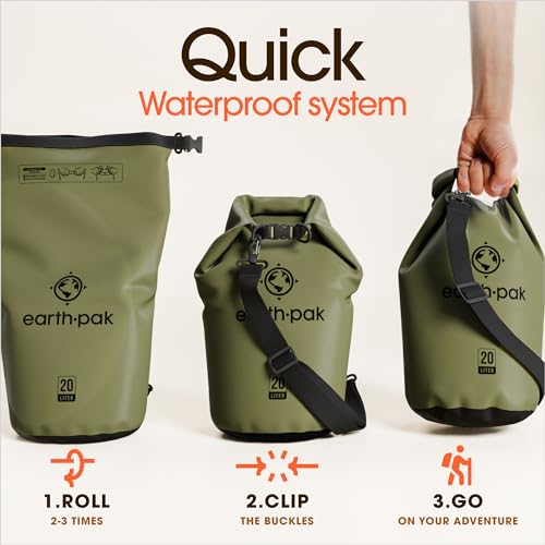 40L Waterproof Dry Bag Backpack (40L / Forest Green)