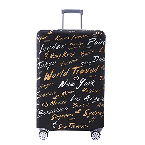 Travelkin Suitcase Covers For Luggage Tsa Approved Luggage Covers Protector (World City / XL)