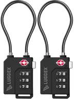 2 Pack TSA Locks for Luggage (Black / 2)