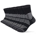 Crew Compression Socks for Women Men with Ankle Arch Support Plantar Fasciitis Relief 6 Pairs (X-Large / Black(6 Pairs))