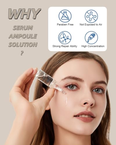 Centella Asiatica Serum for Face with Hyaluronic Acid Repair and Centella Serum for Face Moisturizer 0.35 oz 4 Vials (repair kit)