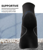 Men 6 Pack Athletic Compression Crew Socks for Running Gym Sports (11-13 / Black 3712)