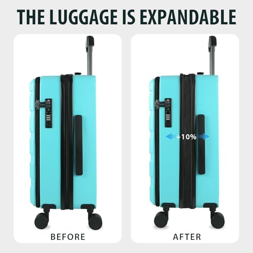 20 Inch Airline Approved Carry On Luggage (Lake Blue)