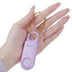 130db Personal Safety Alarm with Ultra Bright Strobe Light. Purple (Purple / Button cell)