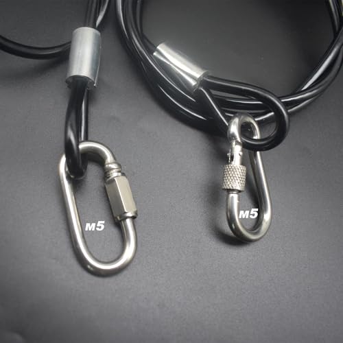 8FT 6mm Stainless Steel Security Cable Lock (Clear / 6mm-8ft(1pcs))