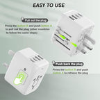 Universal International Power Travel Plug Adapter (White)