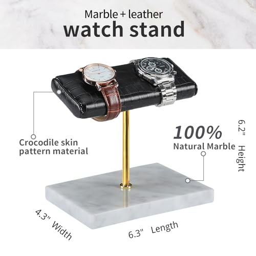 Watch stand watch display stand watch holder watch Handcrafted watch holder (white/glod/croco)