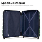 Luggage Set 3 Piece Lightweight Durable Hardshell (Dark Green)