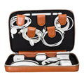 Medicine Handmade Leather Cable Organizer Bag (Tan)