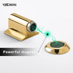 Magnetic Door Stopper Floor Mount (Polished Gold)