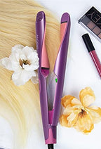 ANGENIL Professional Ion Flat Iron Curling Iron in One, Hair Straightener and Curler 2 in 1, Dual Voltage Twist Flat Irons with Digital LCD Display Adjustable Temp for All Hair Types
