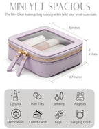 Clear Makeup Bag with Zipper (Purple / Mini & Medium)