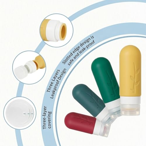 Travel Bottles Kit (Wine Red)