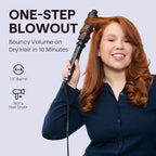 Thermal Brush 1.5" Detachable Heated Round Brush for Blowout Look (Classic Black)