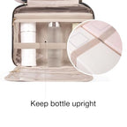 Toiletry Bag Travel Bag with Hanging Hook (Medium / Coffee)