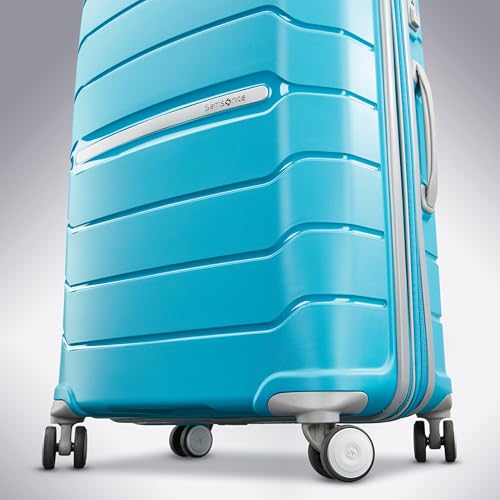 Freeform Large Checked Luggage with Dual 360° Spinner Wheels (Checked-Large Spinner / Ocean Blue)