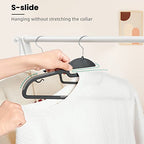 Heavy Duty Plastic Hangers 50 Pack with Non (Black / 50 pack)