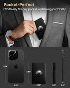 AirTag Wallet for Men (Carbon Fiber Black)