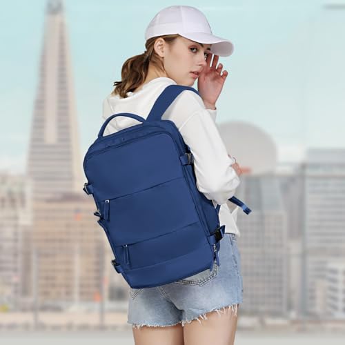 Travel Backpack for Women Men (25l / Royal Blue)