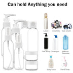 Travel Bottles for Toiletries 15 Pack White TSA Approved Bottles (I-White-15pcs)