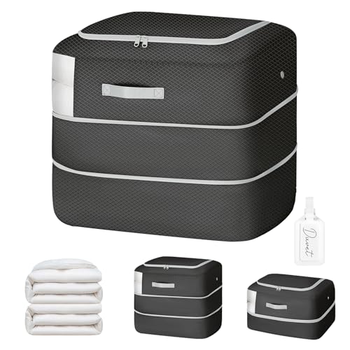 Comforter Storage Bag (Black / 110L (2-Layer Compression))