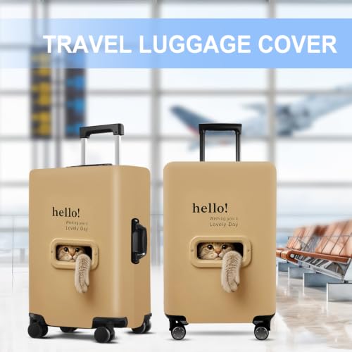 Luggage Cover Washable Suitcase Protector Anti (Hello Hook / L(fits 28-30Inch suitcase))