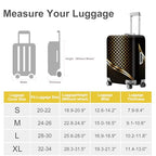 Luxury Gold Geometric Luggage Cover (#132 / S(fits 20-22inch suitcase))