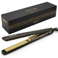 C3 Hair Straightener Flat Iron Professional for Hair Titanium Plates Control Temperature Women (Leopard Gold Soft Touch)