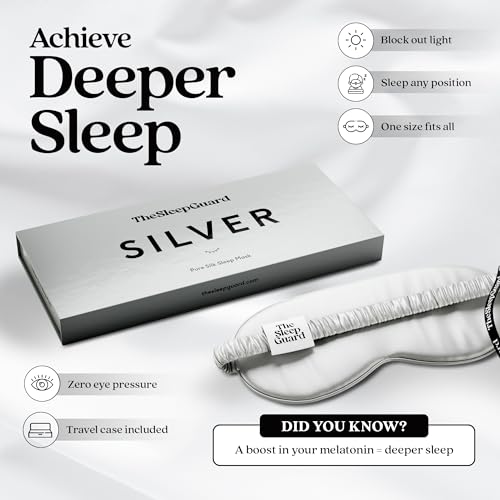Pure Silk Sleep Mask [100% 6A Mulberry Silk (Silver Grey)