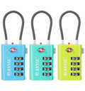 TSA Approved Luggage Locks with Search Alert Indicator (3 Colors)