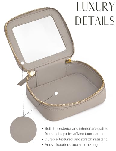 Clear Makeup Bag with Zipper (Stone / Mini & Medium)