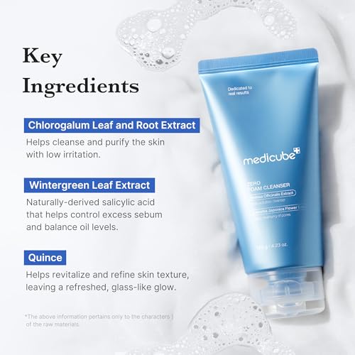Facial Cleanser Zero Foam Cleanser for Pore & Excess Oil Care (4.23 Fl Oz (Pack of 1))