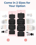 Travel Toiletry Bag with Jewelry Organizer (Black / Style2-large Size)