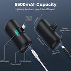2 Pack]Portable Charger for iPhone 17 (Black+Pink)
